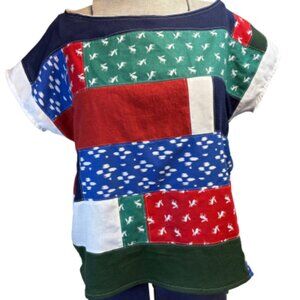 The Mabel - Upcycled Christmas Shirt Cute Boxy Reworked Womens Size Large Top